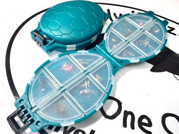 Lively Legz Barbless/ Tungsten “Native Brook Trout” Turtle Pocket Fly Box  (24 Barbless Flies)