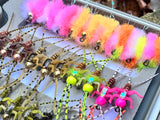 Lively Legz Barbed/ Tungsten Slim Steelhead & Big Stockies 2x Strong Fly Box (49 Barbed Flies)
