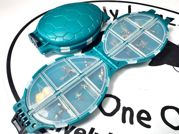 Lively Legz Barbless/ Tungsten “Wild Brown Trout” Turtle Pocket Fly Box  (24 Barbless Flies)