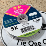 RIO TWO TONE INDICATOR TIPPET (Pink and Yellow)