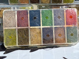 Hareline Dubbing Dispensers with 12 Color Options