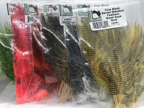 Fine Barred Marabou Feathers