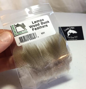 Lemon Wood Duck Feathers (12 Super Select)