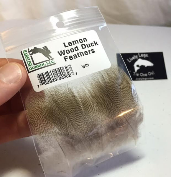 Lemon Wood Duck Feathers (12 Super Select)
